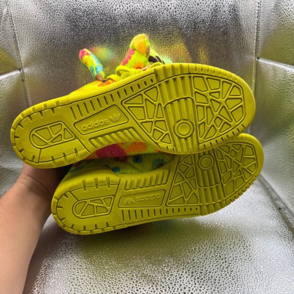 Size‎ 6 Adidas Jeremy Scott Teddy Bear Mens Green Athletic Sneakers G61076